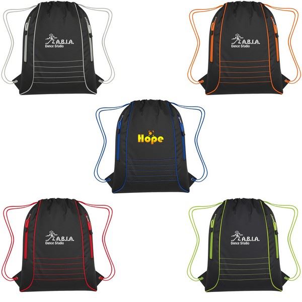 JH3000 Challenger Drawstring Sports Pack With Custom Imprint